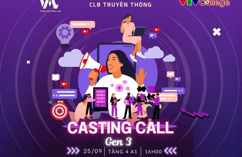 VTV College: Câu lạc bộ Truyền thông VMC tổ chức Casting call thành viên Gen 3