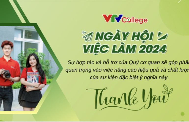 VTV College: Thư mời tài trợ và đăng ký  tham gia "Ngày hội việc làm 2024"